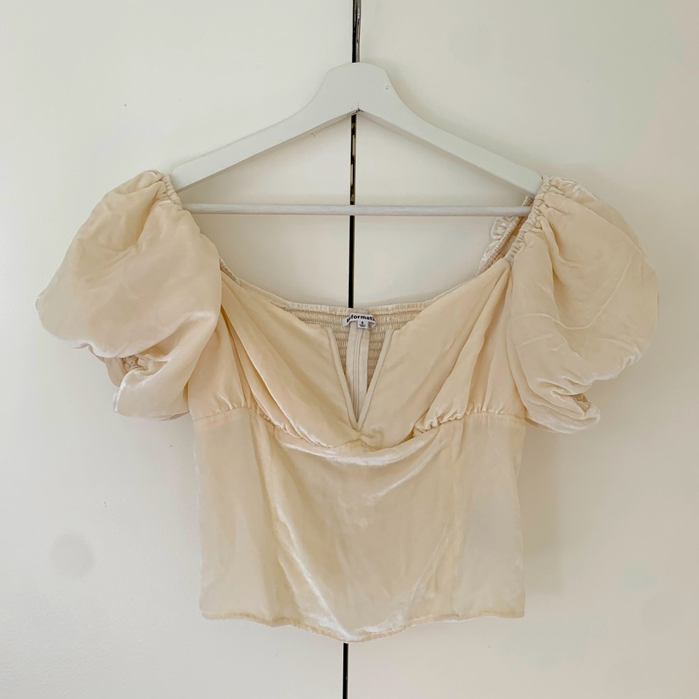 Reformation velvet crop top